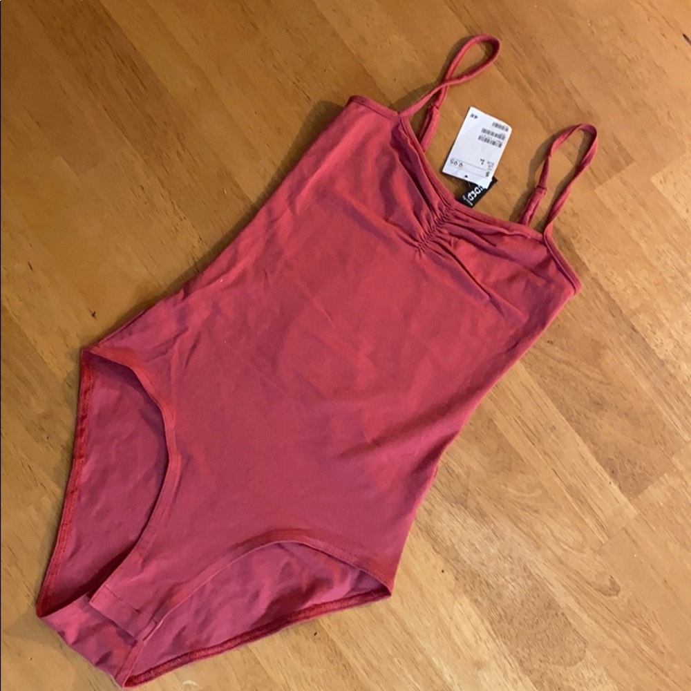 Mauve body suit